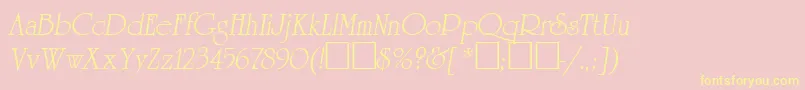 Agreveo Font – Yellow Fonts on Pink Background