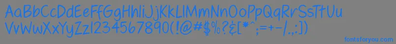 FennarioLight Font – Blue Fonts on Gray Background