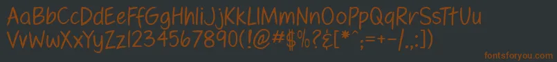FennarioLight Font – Brown Fonts on Black Background