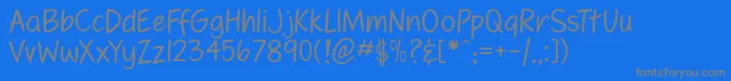 FennarioLight Font – Gray Fonts on Blue Background