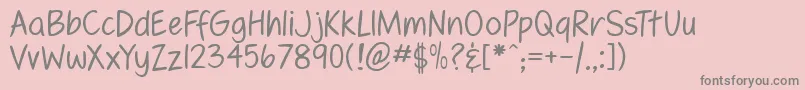 FennarioLight Font – Gray Fonts on Pink Background