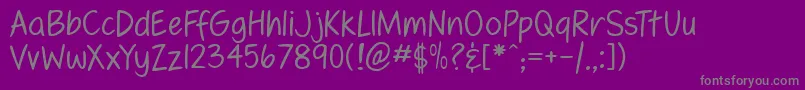 FennarioLight Font – Gray Fonts on Purple Background