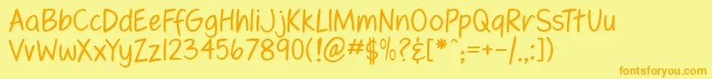 Шрифт FennarioLight – оранжевые шрифты на жёлтом фоне
