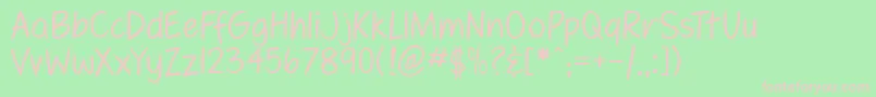 FennarioLight Font – Pink Fonts on Green Background