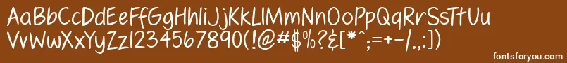 FennarioLight Font – White Fonts on Brown Background