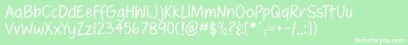 FennarioLight Font – White Fonts on Green Background