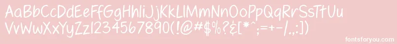 FennarioLight Font – White Fonts on Pink Background