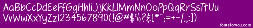 FennarioLight Font – White Fonts on Purple Background