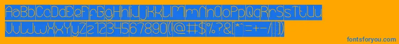 EssentialArrangementInverse Font – Blue Fonts on Orange Background