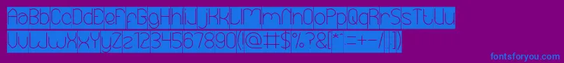 EssentialArrangementInverse Font – Blue Fonts on Purple Background