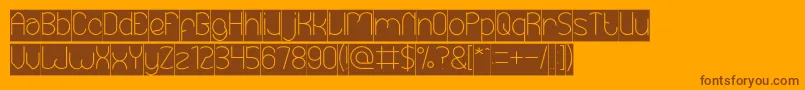 EssentialArrangementInverse Font – Brown Fonts on Orange Background