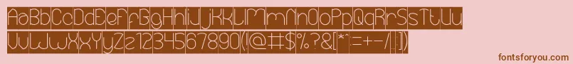 EssentialArrangementInverse Font – Brown Fonts on Pink Background