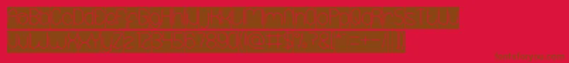 Шрифт EssentialArrangementInverse – коричневые шрифты на красном фоне