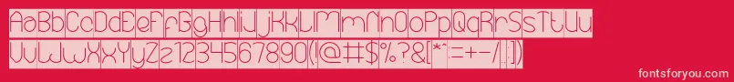 EssentialArrangementInverse Font – Pink Fonts on Red Background
