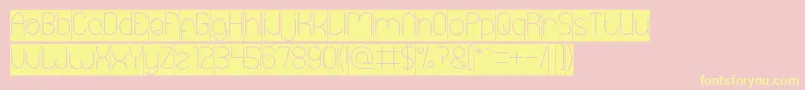 EssentialArrangementInverse Font – Yellow Fonts on Pink Background