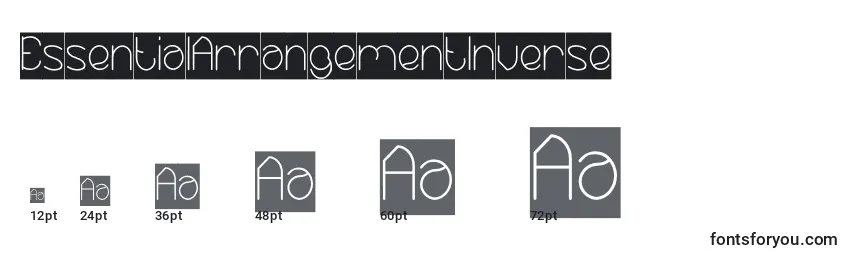 Размеры шрифта EssentialArrangementInverse