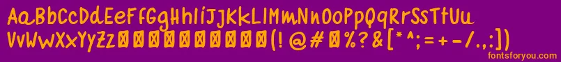 QuadernoBiancoBold Font – Orange Fonts on Purple Background