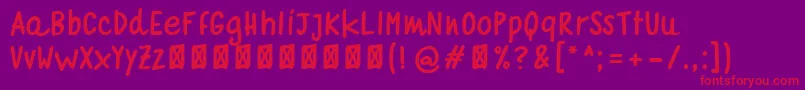 QuadernoBiancoBold Font – Red Fonts on Purple Background