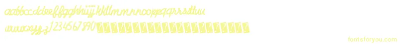 Charcoalscript Font – Yellow Fonts on White Background