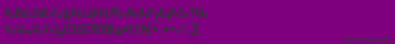 Caramelo-fontti – mustat fontit violetilla taustalla