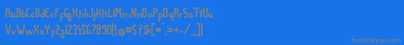 フォントCaramelo – 青い背景に灰色の文字