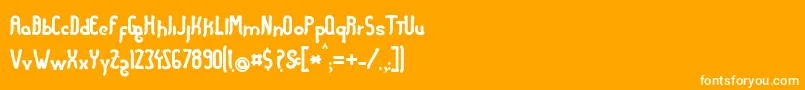 フォントCaramelo – オレンジの背景に白い文字