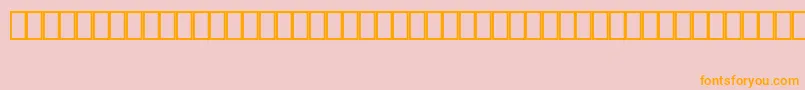 フォントMapinfoArrows – オレンジの文字がピンクの背景にあります。