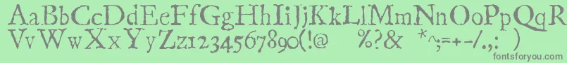 LinotypecompendioRegular Font – Gray Fonts on Green Background