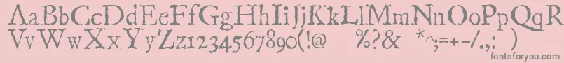 LinotypecompendioRegular-Schriftart – Graue Schriften auf rosa Hintergrund