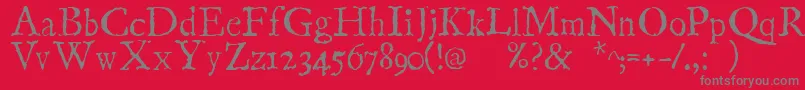 LinotypecompendioRegular Font – Gray Fonts on Red Background