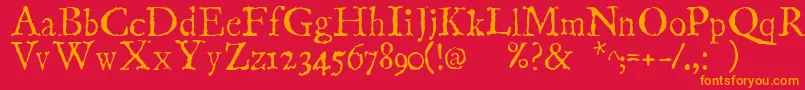 LinotypecompendioRegular Font – Orange Fonts on Red Background