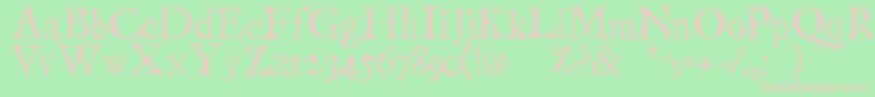 LinotypecompendioRegular Font – Pink Fonts on Green Background