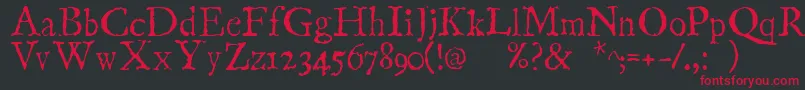 Шрифт LinotypecompendioRegular – красные шрифты на чёрном фоне