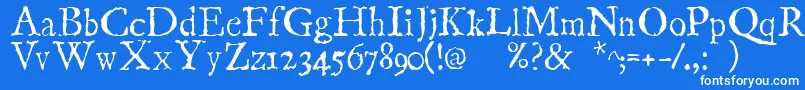 LinotypecompendioRegular Font – White Fonts on Blue Background