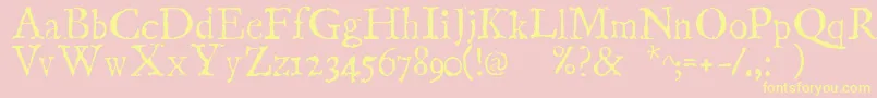 LinotypecompendioRegular Font – Yellow Fonts on Pink Background