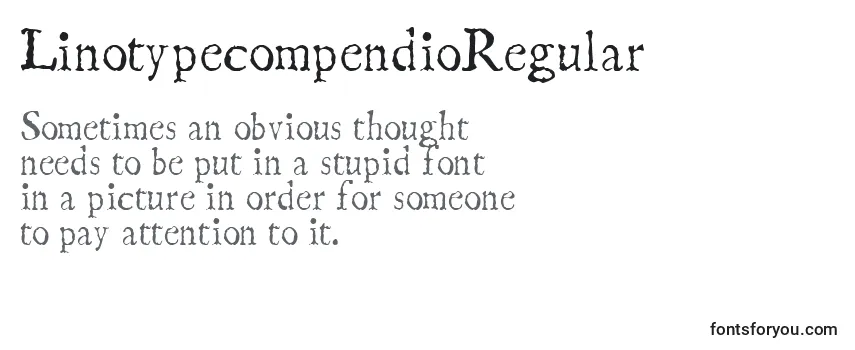Обзор шрифта LinotypecompendioRegular