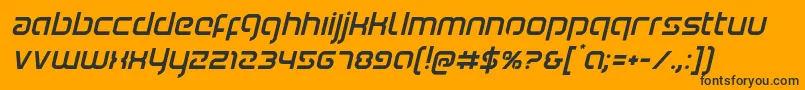 Шрифт Youngerbloodital – чёрные шрифты на оранжевом фоне
