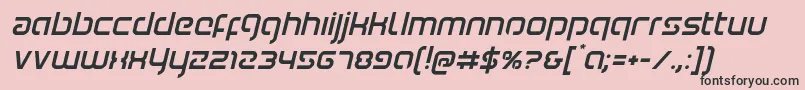 フォントYoungerbloodital – ピンクの背景に黒い文字