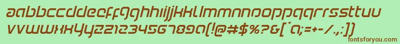 Youngerbloodital-Schriftart – Braune Schriften auf grünem Hintergrund