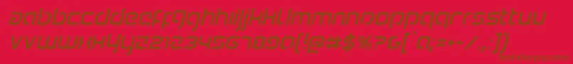 Youngerbloodital Font – Brown Fonts on Red Background