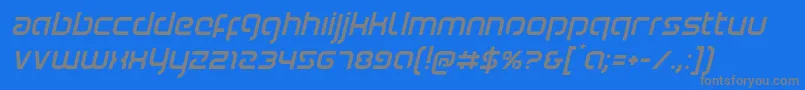 Youngerbloodital Font – Gray Fonts on Blue Background