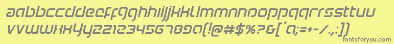 Youngerbloodital-Schriftart – Graue Schriften auf gelbem Hintergrund