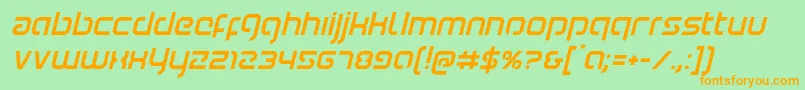 Youngerbloodital-Schriftart – Orangefarbene Schriften auf grünem Hintergrund