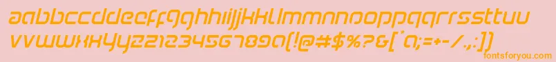 Youngerbloodital Font – Orange Fonts on Pink Background