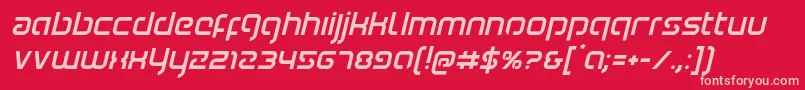 Fonte Youngerbloodital – fontes rosa em um fundo vermelho