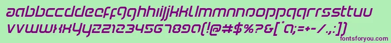 More about Youngerbloodital Font Youngerbloodital Font – Purple Fonts on Green Background