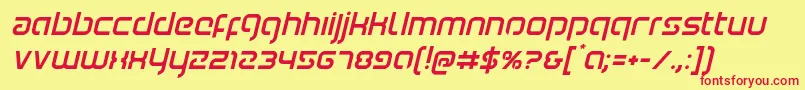 Youngerbloodital Font – Red Fonts on Yellow Background