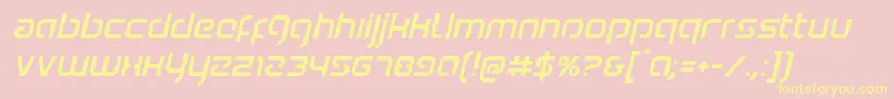 Youngerbloodital Font – Yellow Fonts on Pink Background