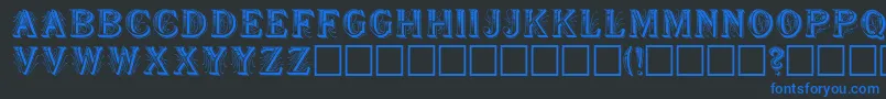 Showboa Font – Blue Fonts on Black Background