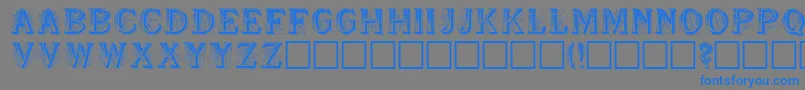 Showboa Font – Blue Fonts on Gray Background